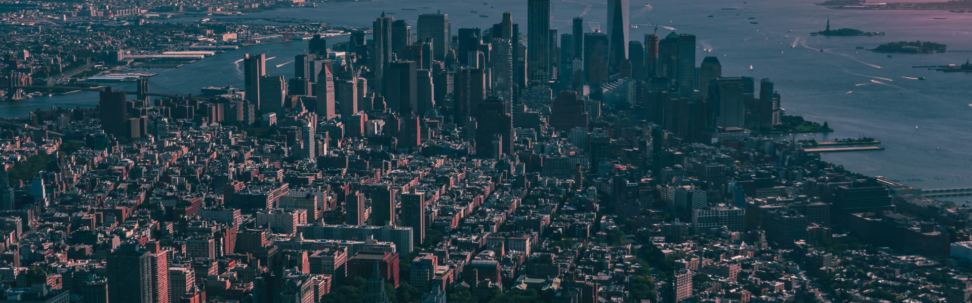 Aerial view of New York City.